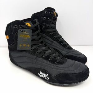 Gasp Iron World Men’s Zeus Thunderbolt High Top Gym Sneaker Shoe Sz 13 Black NWT